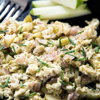 Apple And Onion Scrambled Eggs