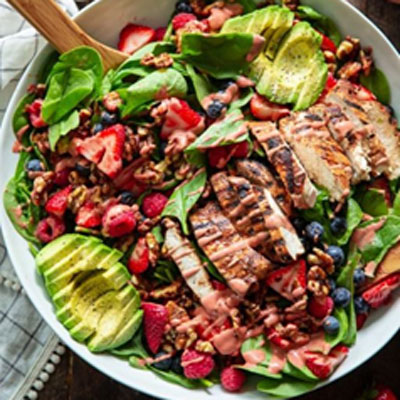 Berry Avocado Grilled Chicken Salad