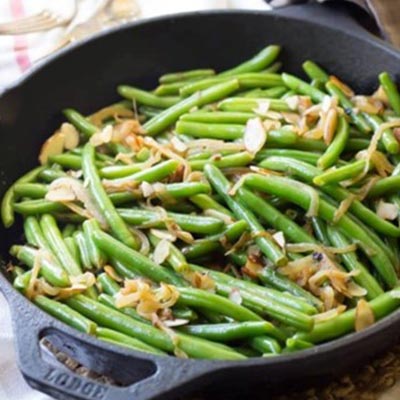 Caramelized Onion Green Beans With Toasted Almonds Recipe Caramelized Onion Green Beans With Toasted Almonds Recipe