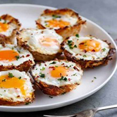 Cauliflower “Hash-Brown” Egg Cups