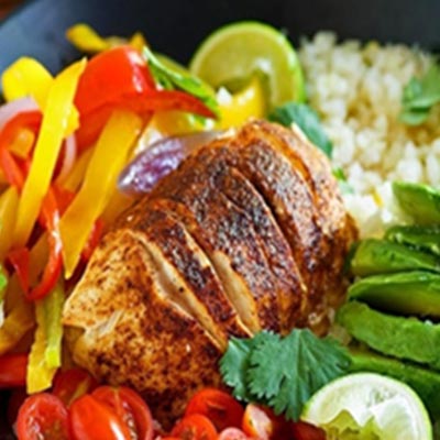 Chicken Fajita Bowl With Cauliflower Rice Recipe Chicken Fajita Bowl With Cauliflower Rice Recipe