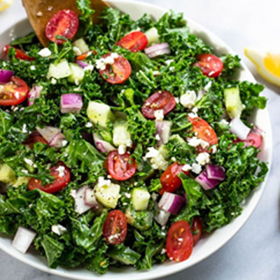 Greek Kale Salad with Lemon Olive Oil Dressing Recipe Greek Kale Salad with Lemon Olive Oil Dressing Recipe